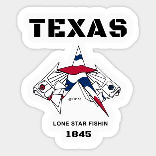 Texas, The Lone Star Fishing State Sticker